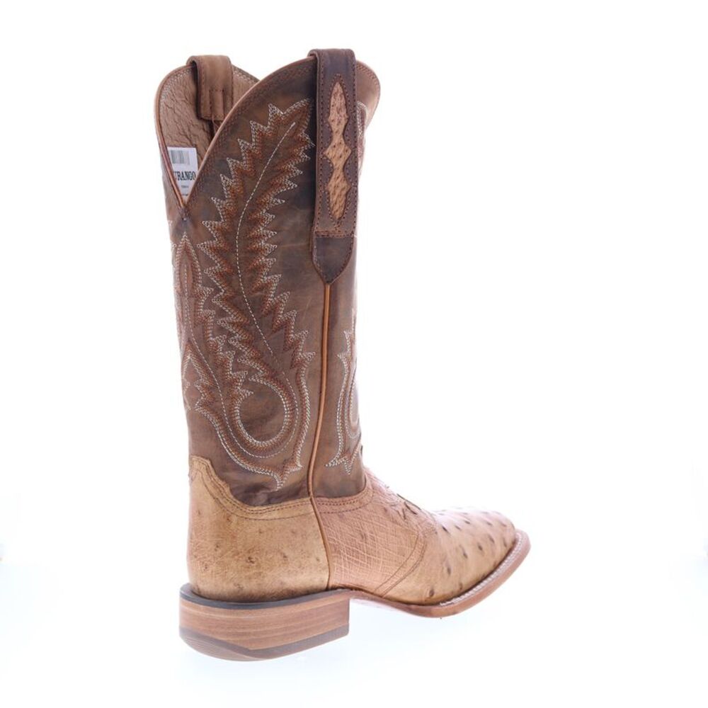 Durango Mens Premium Exotic Full Quill Ostrich Brown Boots (NWT) - Picture 7 of 7
